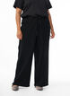 Loose fit jeans med elastisk talje og bindeb&aring;nd, Sort, Model image number 2