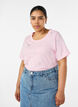 T-shirt i &oslash;kologisk bomuld med hjerter, Lyser&oslash;d, Model image number 0