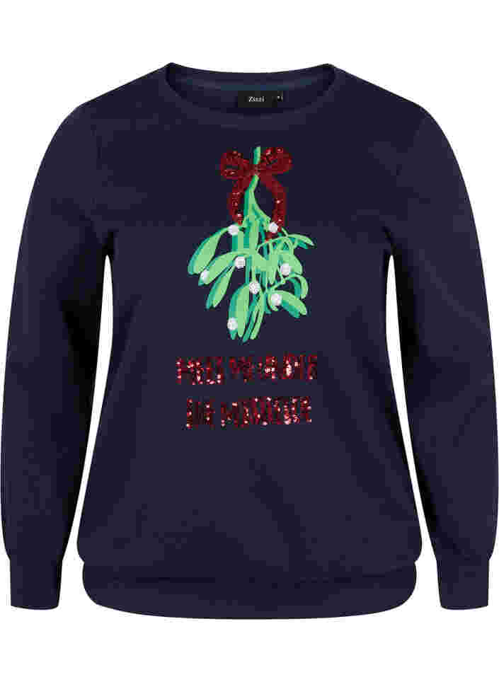 Jule sweatshirt, Night Sky Mistletoe, Packshot image number 0