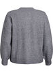 Ribstrikket cardigan med knapper, Gr&aring;, Packshot image number 1