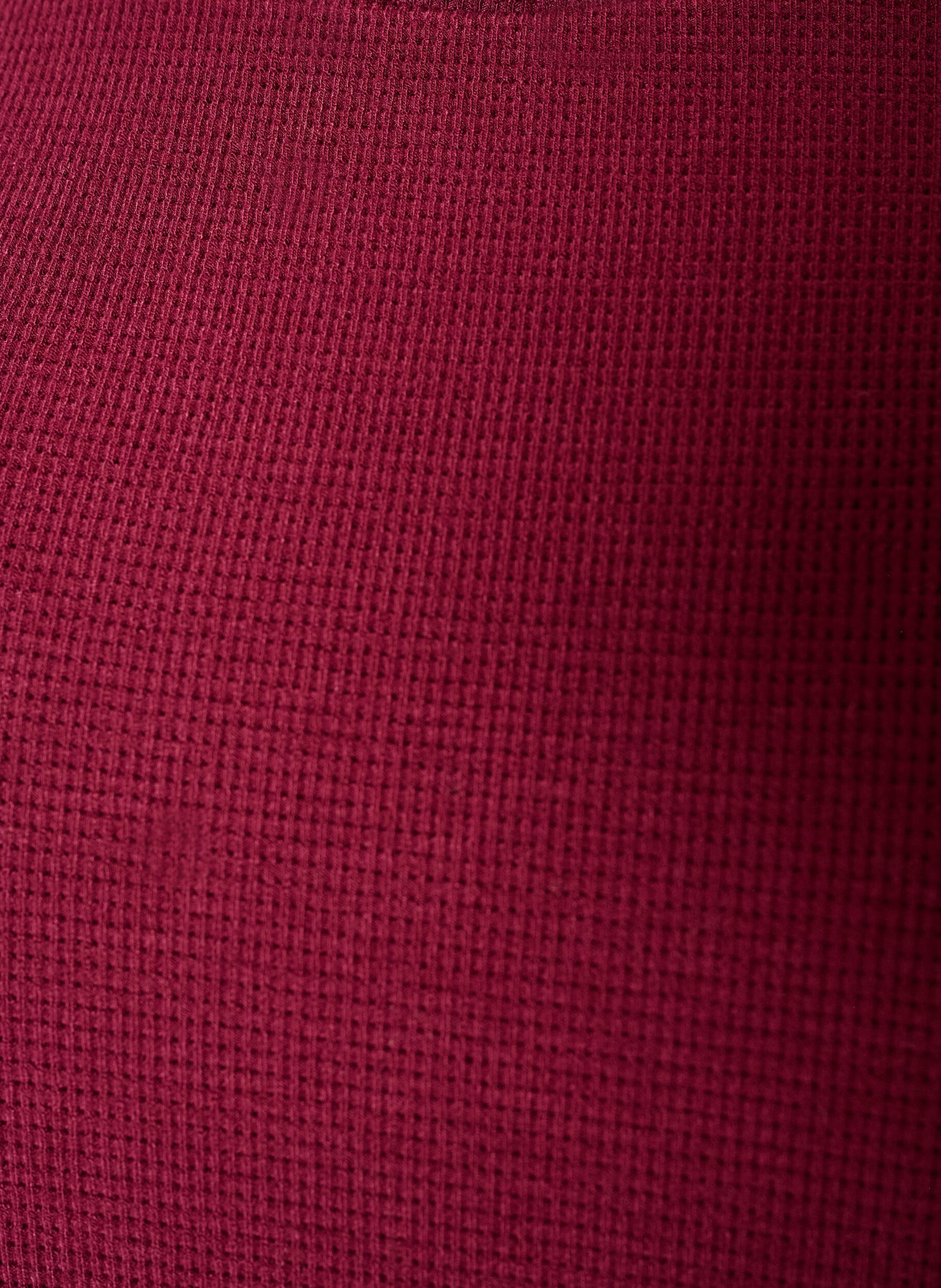 ZizziBluse med struktur og albuelange &aelig;rmer, R&oslash;d, Packshot image number 2