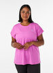 Ensfarvet tr&aelig;nings t-shirt, Lilla, Model image number 0