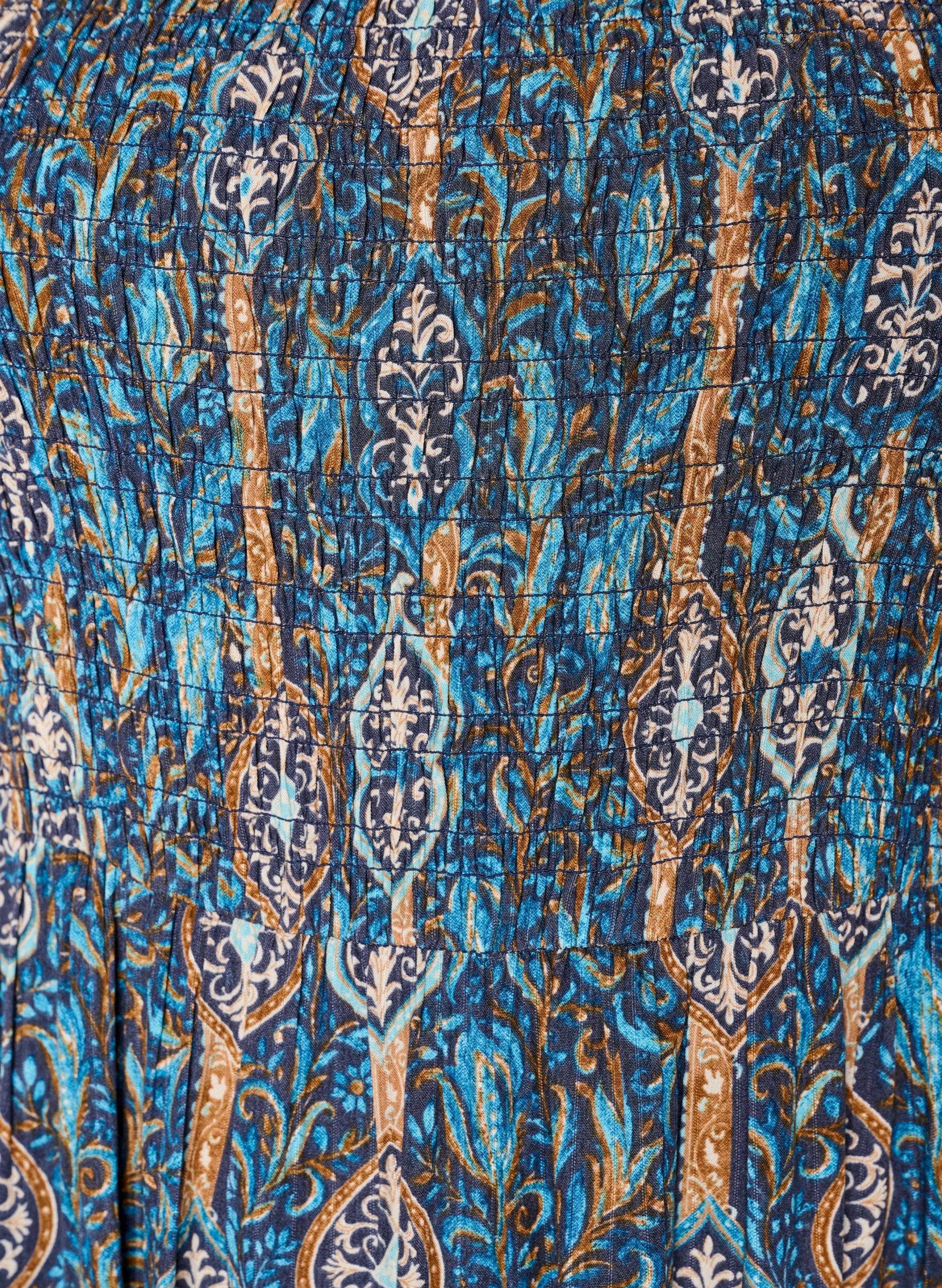 ZizziSommerkjole i viskose med paisleyprint, Bl&aring;, Packshot image number 2