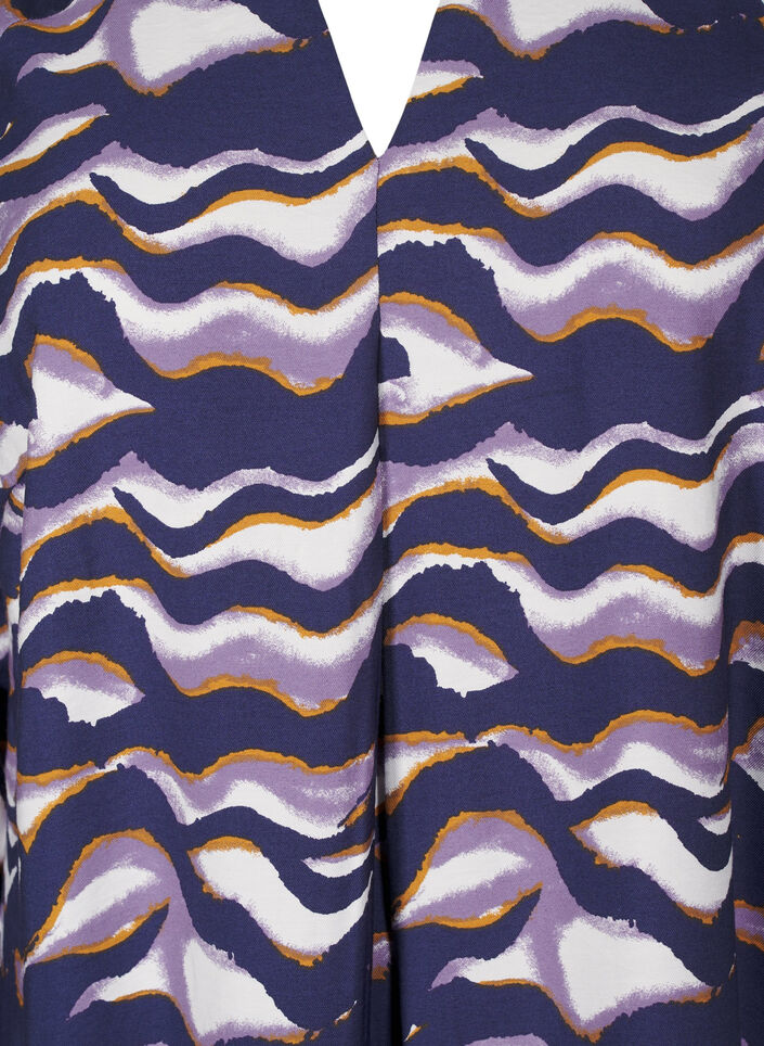 Knælang kjole med print og a-shape, Naval Academy AOP, Packshot image number 2