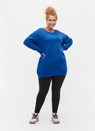 Sweatshirt i bomuld med tryk, Surf the web, Model image number 2