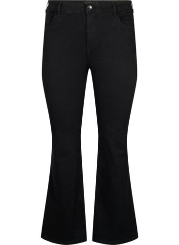 FLASH - Højtaljede jeans med bootcut, Black, Packshot image number 0