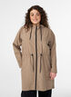Parka i let materiale med h&aelig;tte, Brun, Model image number 0
