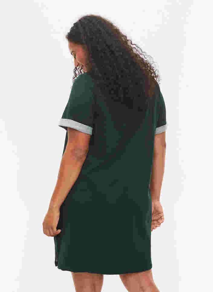 Sweatkjole med korte ærmer og slids, Scarab, Model image number 1