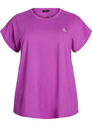 Ensfarvet tr&aelig;nings t-shirt, Lilla