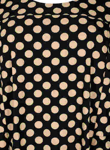 Kortærmet bomuldskjole med print, Dot AOP, Packshot image number 2