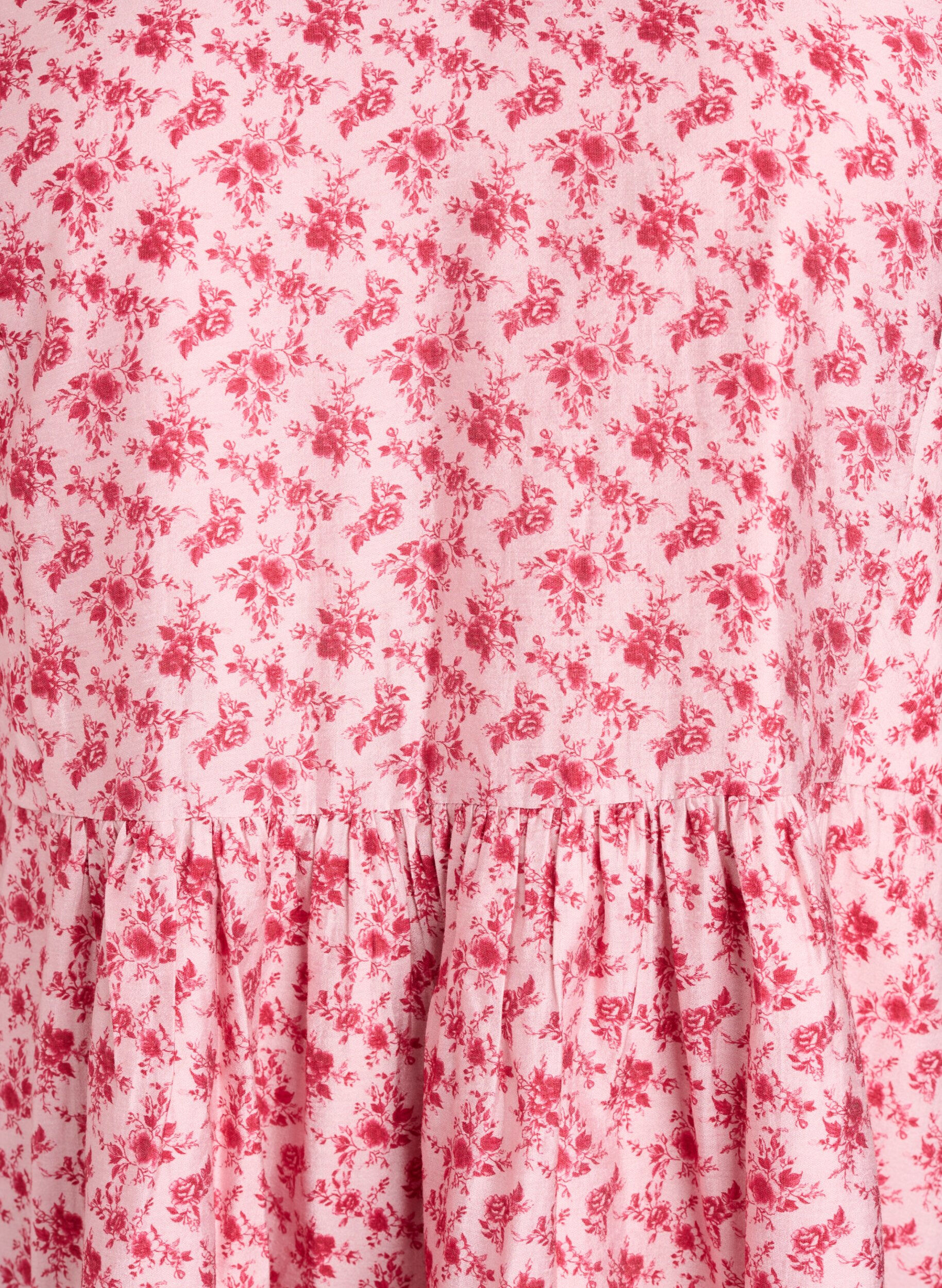 ZizziKort kjole i viskose med empire-snit og ballon&aelig;rmer, R&oslash;d, Packshot image number 2