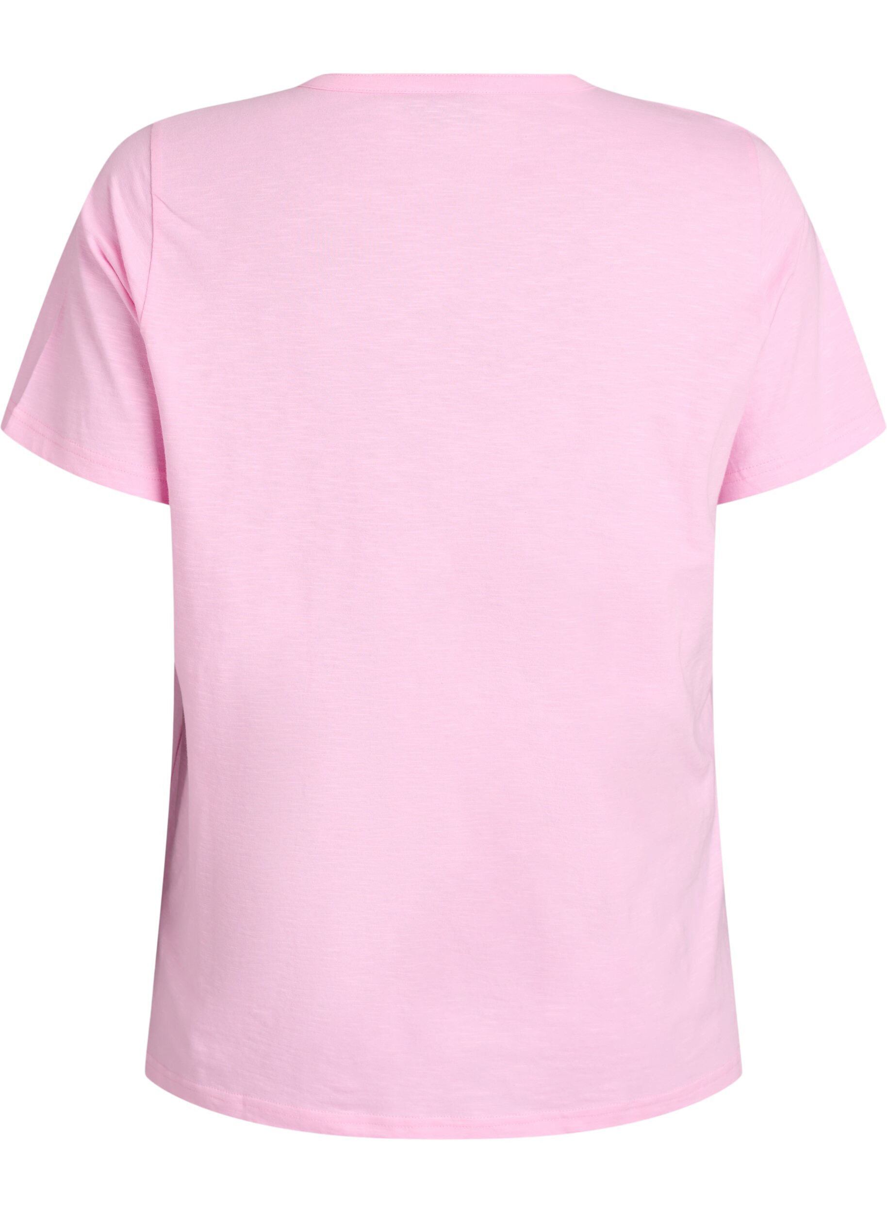 ZizziT-shirt med knapdetalje, Lyser&oslash;d, Packshot image number 1