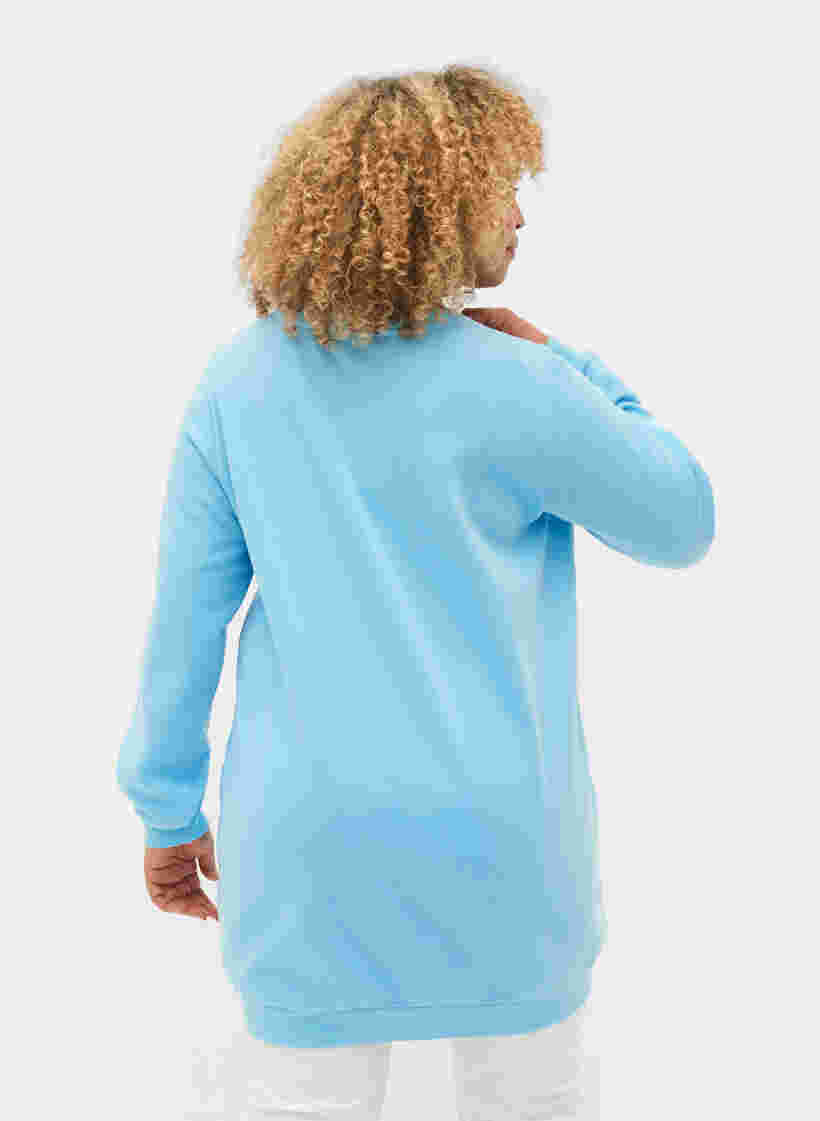 Lang sweatshirt med tekstprint, Baltic Sea, Model image number 1