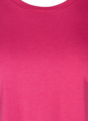 T-shirt i bomuldsmix, Fuchsia Purple Mel., Packshot image number 2