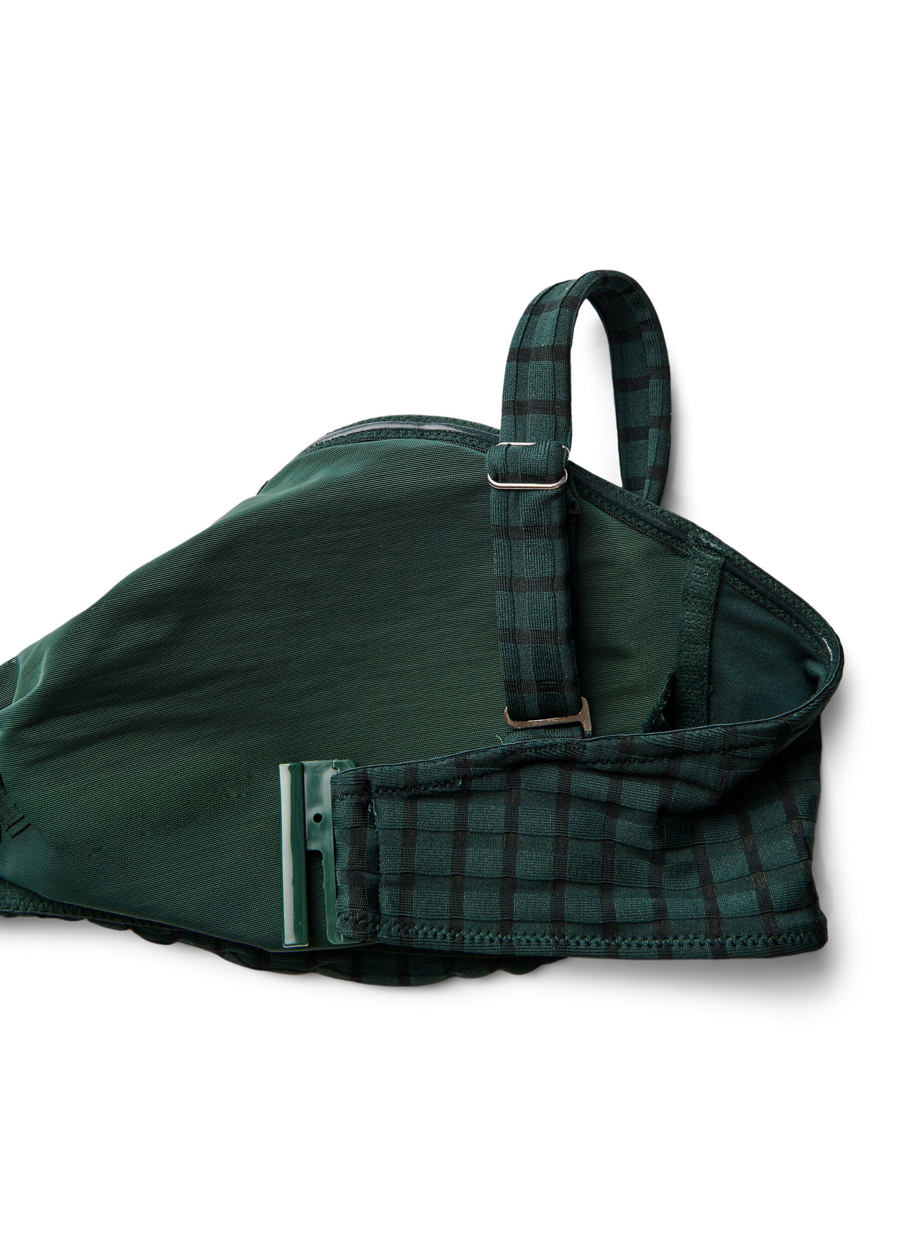 Zizzi Ternet bikinitop med aftagelige stropper, Gr&oslash;n, Packshot image number 3