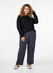 Sweatshirt med rund hals , Sort, Model image number 1