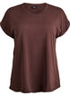 Kort&aelig;rmet t-shirt i bomuldsblanding, Brun, Packshot image number 0
