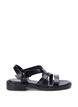 Wide fit - Sommer sandal i læder, Black, Packshot image number 0