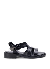Sommer sandal i læder med bred pasform