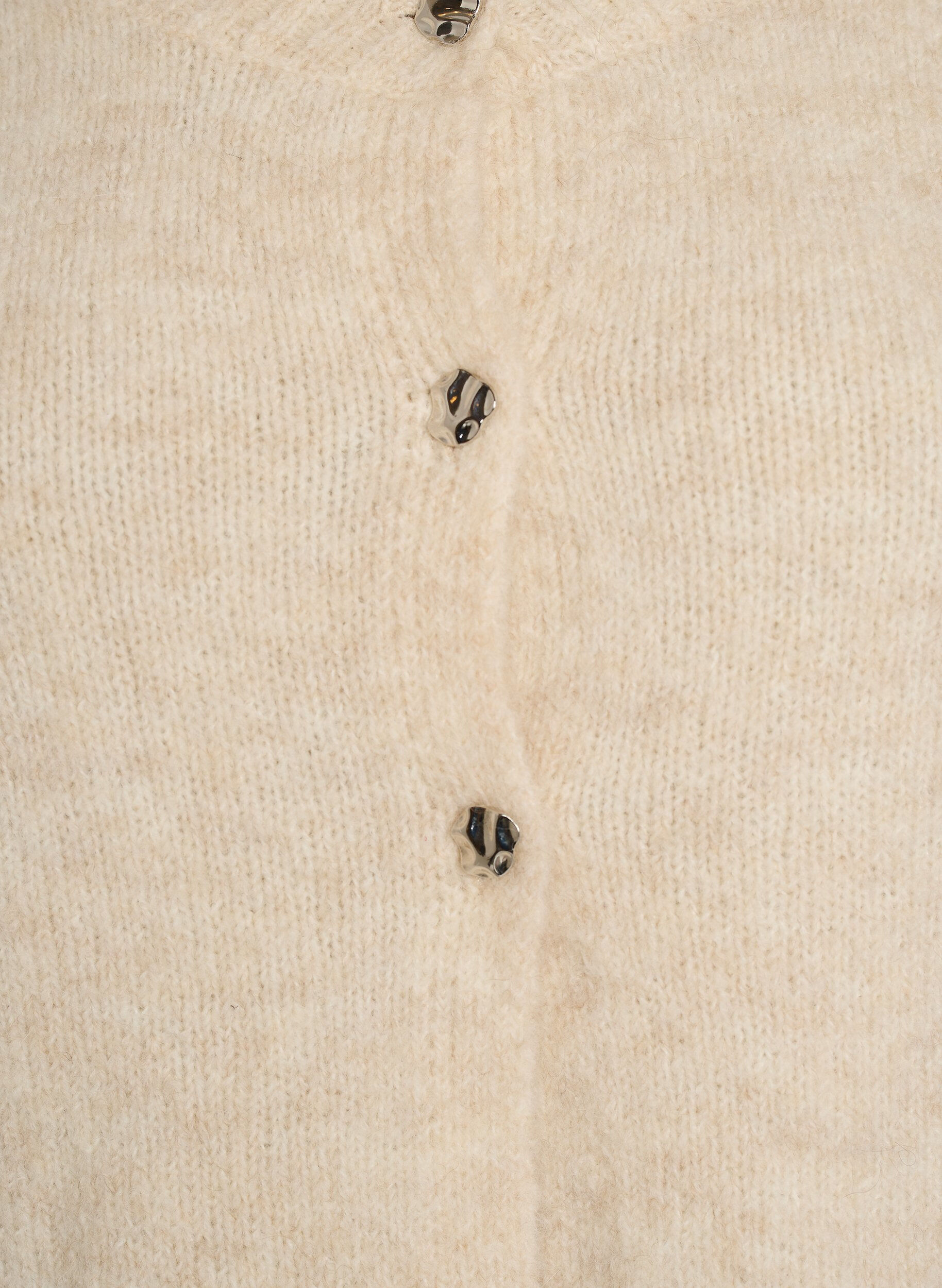 ZizziCardigan i uldblanding med 3/4-&aelig;rmer, Beige, Packshot image number 2