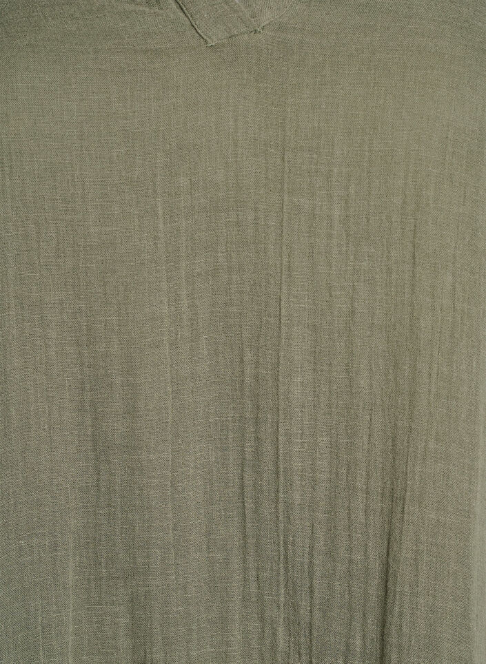 Kort kjole i bomuldsmusselin med A-facon, Gr&oslash;n, Packshot image number 2