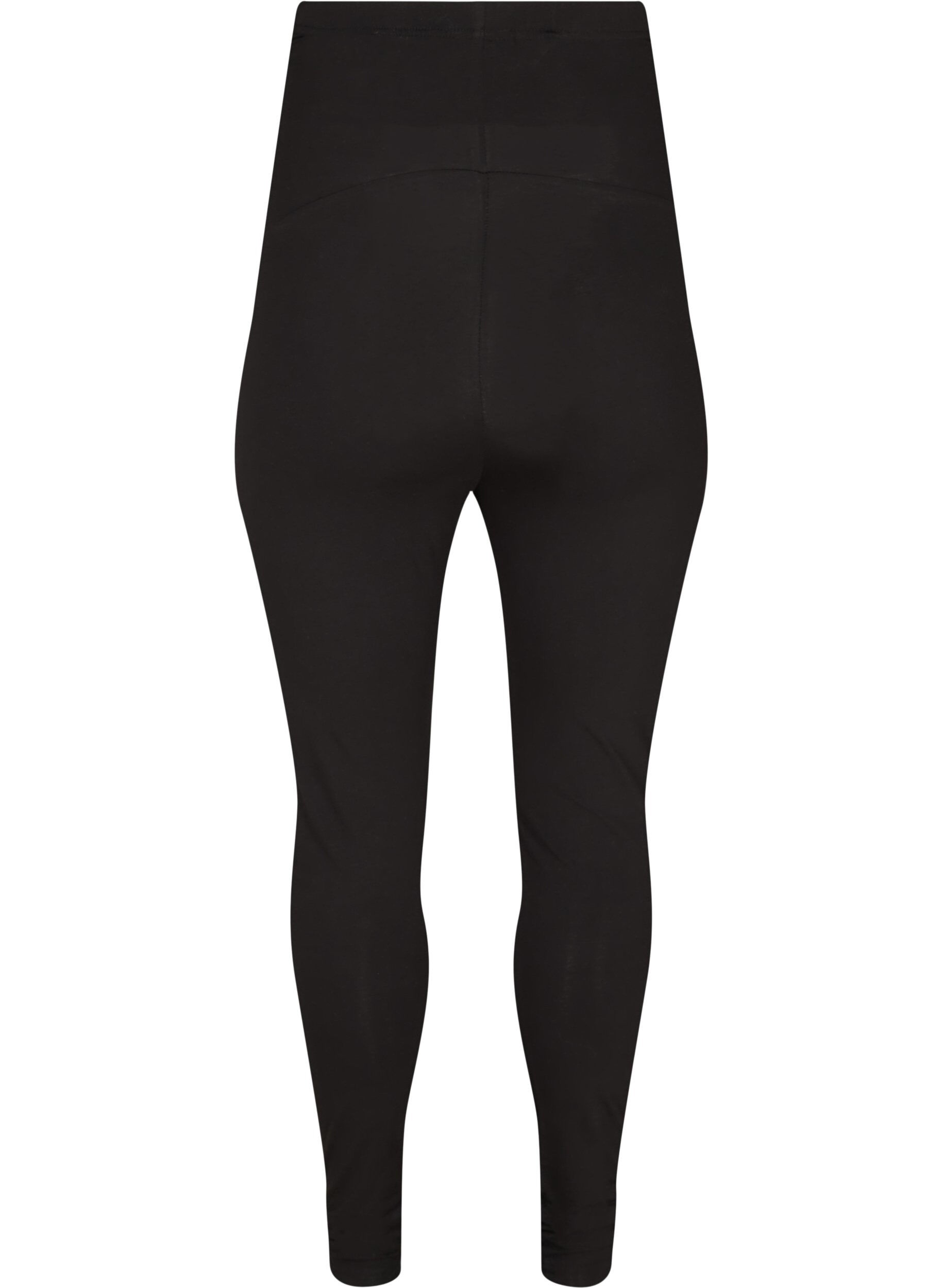 ZizziGraviditets leggings i bomuld, Black, Packshot image number 1