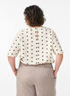 Viskosebluse med prikker og 1/2 &aelig;rmer, Vanilla, Model image number 2