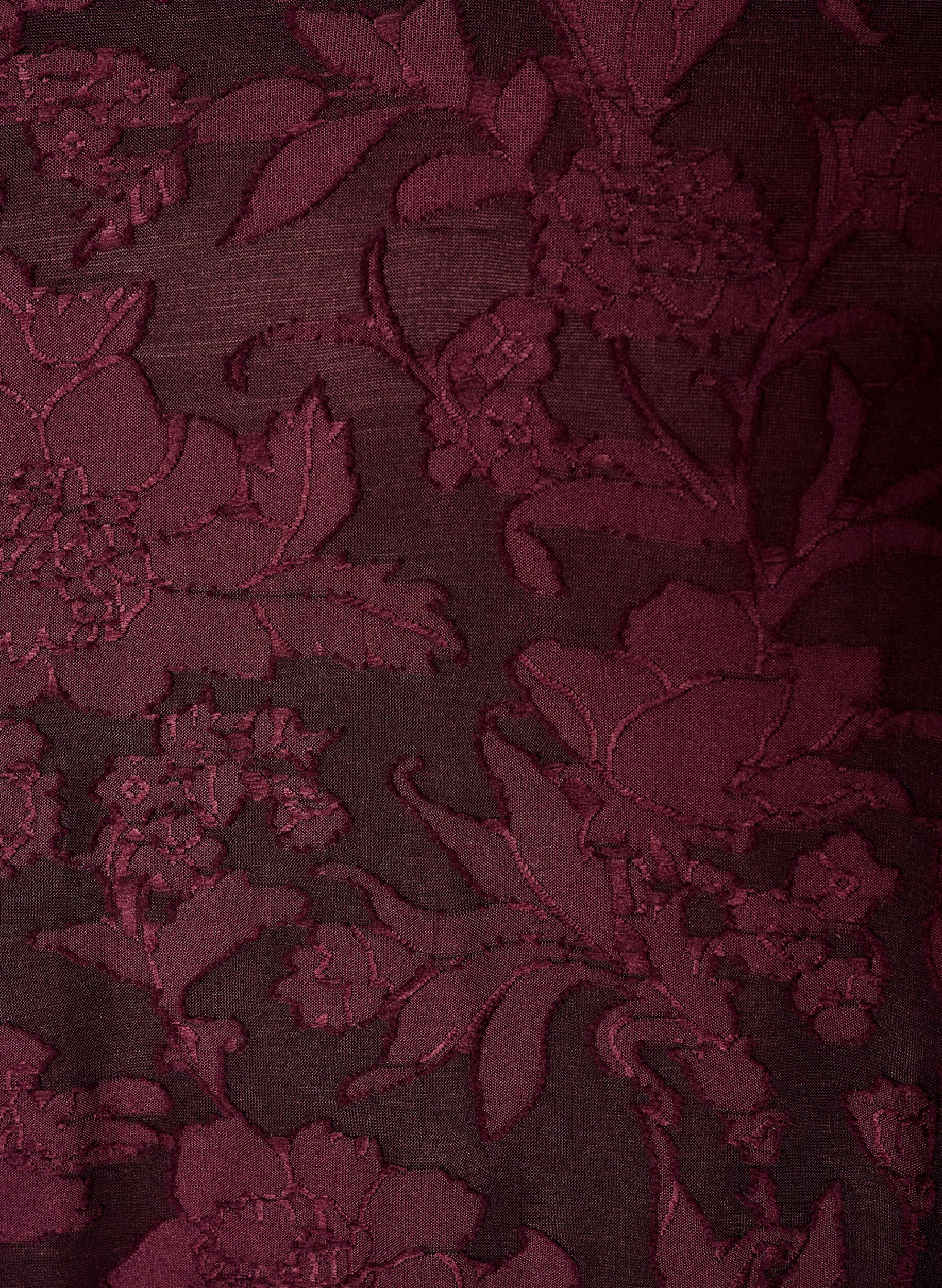 ZizziKjole med blomsterstruktur og fl&aelig;sekant, R&oslash;d, Packshot image number 2