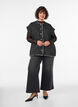 Ternet vest med dekorative knapper, Sort, Model image number 1