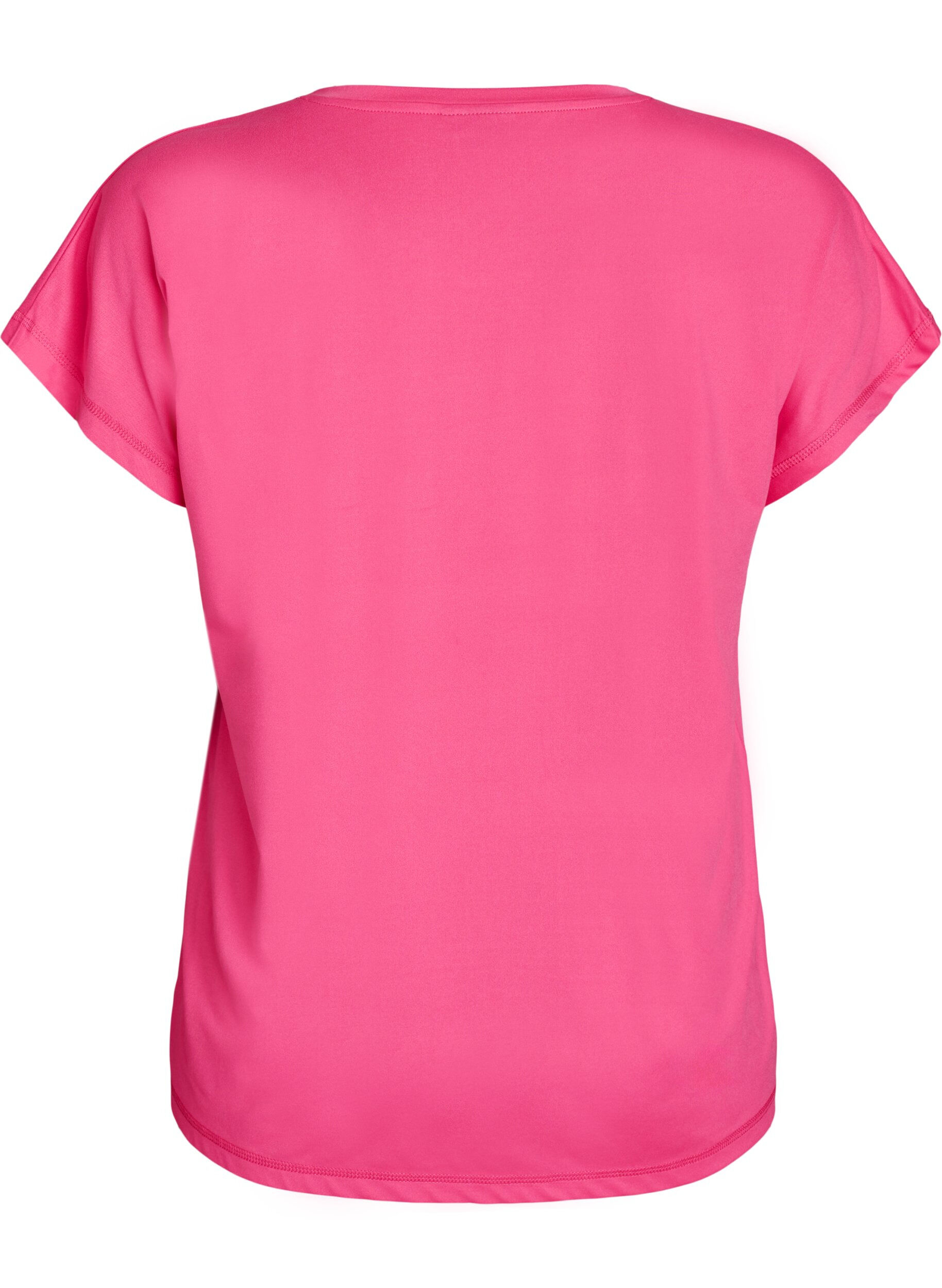 ZizziEnsfarvet tr&aelig;nings t-shirt, Lyser&oslash;d, Packshot image number 1