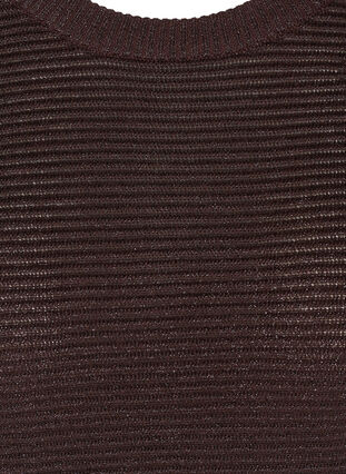 Langærmet strikkjole med lurex, Fudge, Packshot image number 2