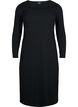 Tætsiddende kjole med lange ærmer og slids, Black, Packshot image number 0