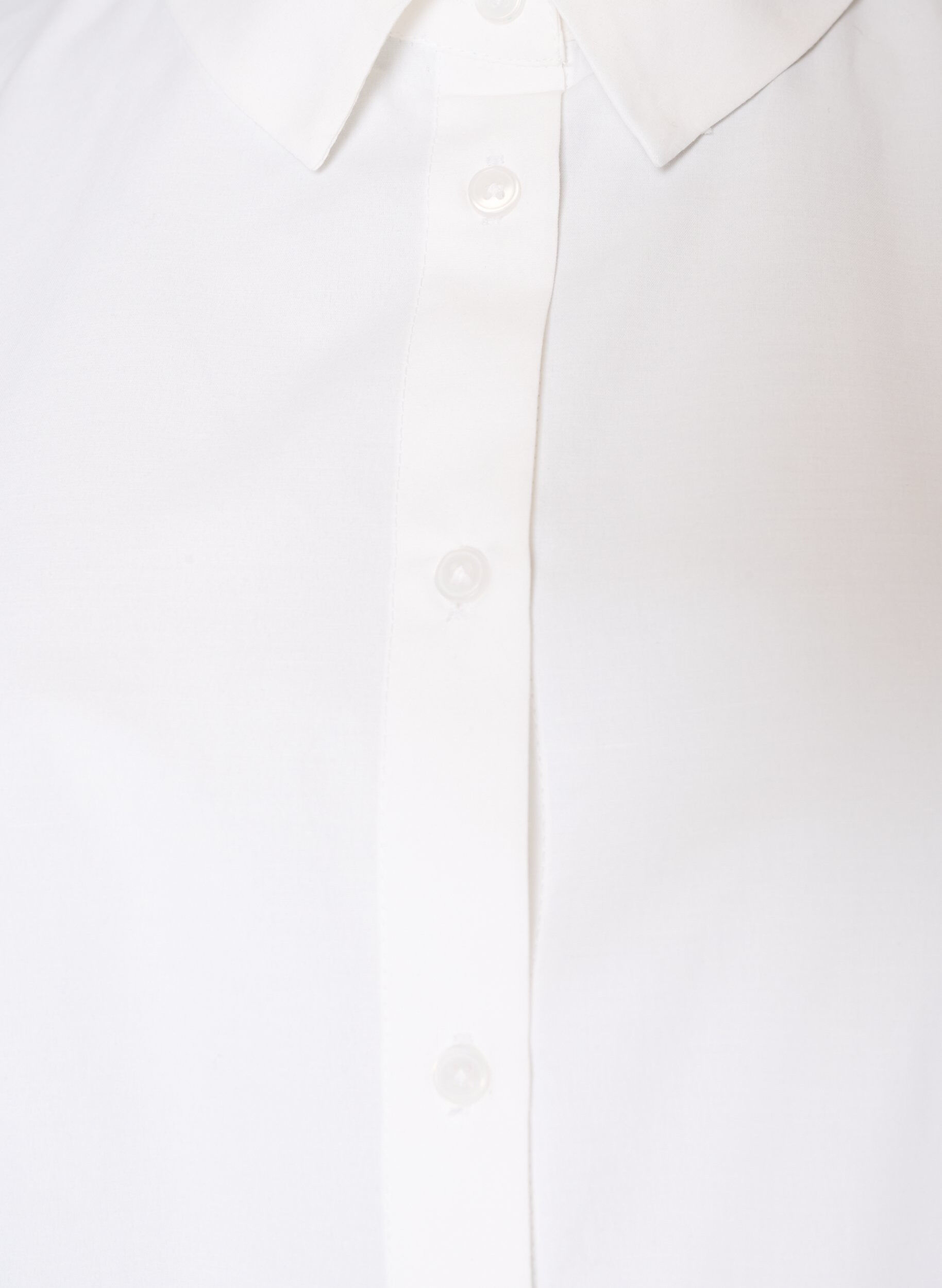 ZizziL&oslash;s skjorte med bred blondekant, Hvid, Packshot image number 2
