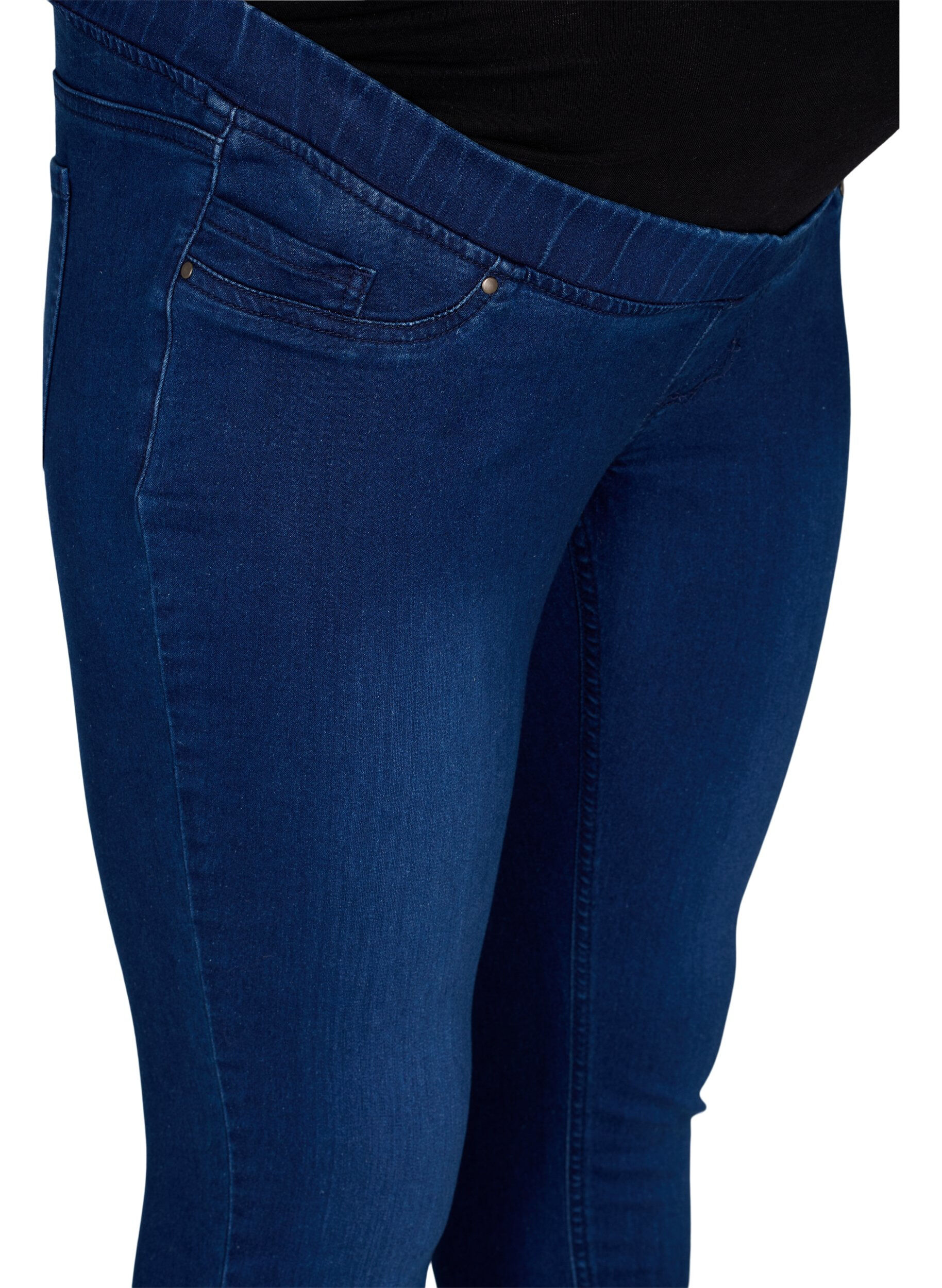 Zizzi Graviditets jeggings i bomuldsmix, Bl&aring;, Packshot image number 2