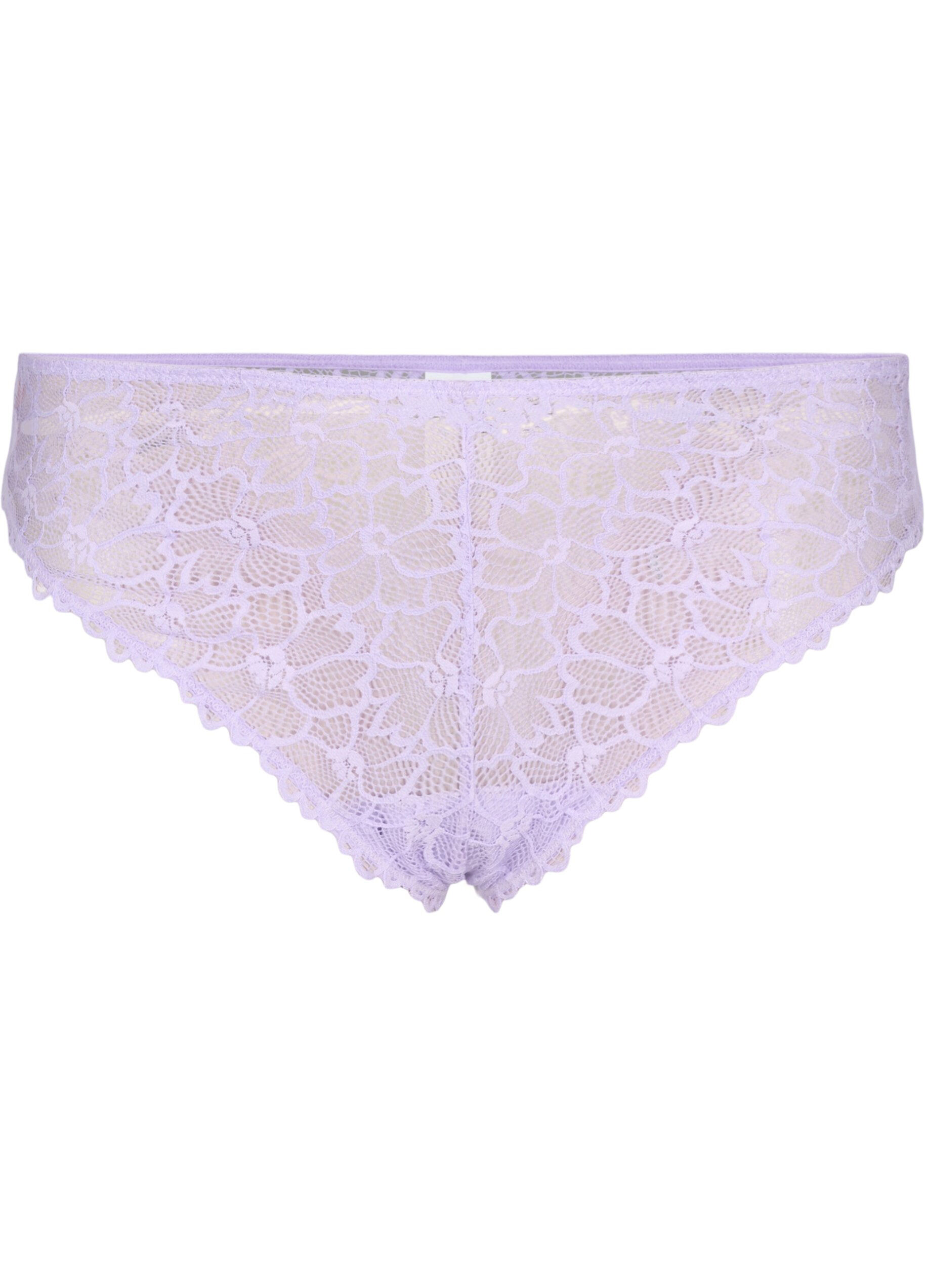 ZizziG-streng med blomsterblonde og regul&aelig;r talje, Lilla, Packshot image number 0