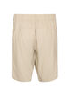 Bermudashorts i h&oslash;r og viskose med h&oslash;j talje, Beige, Packshot image number 1