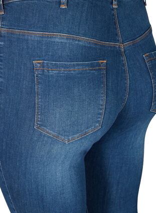 Højtaljede super slim Amy jeans, Blue denim, Packshot image number 3