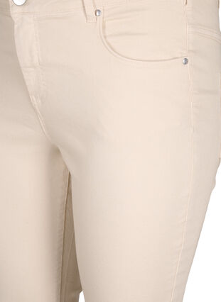 Slim fit Emily jeans med regulær talje, Oatmeal, Packshot image number 2