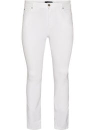 Amy jeans med h&oslash;j talje og super slim fit, Hvid