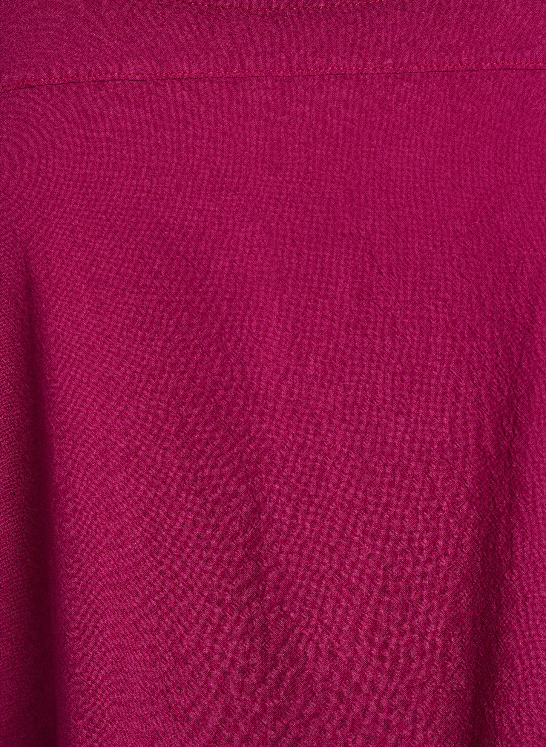 Zizzi Kort&aelig;rmet kjole i bomuld, R&oslash;d, Packshot image number 2