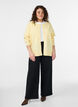 Finstrikket cardigan med rund hals, Gul, Model image number 1