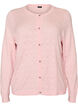 Strikket cardigan med hjertehulm&oslash;nster, Lyser&oslash;d, Packshot image number 0