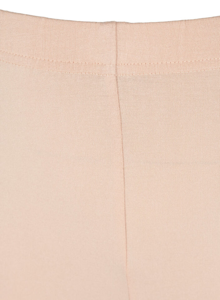 Ensfarvede basis cykelshorts, Beige, Packshot image number 2