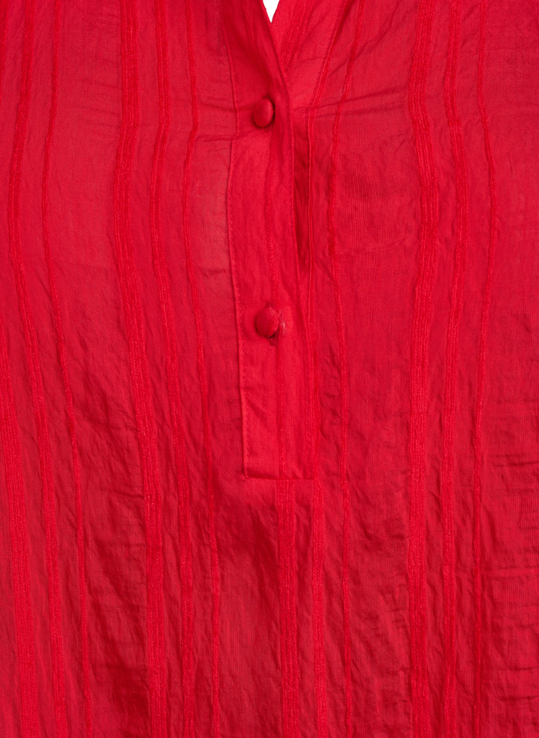 Zizzi Strandkaftan med krave og knaplukning, R&oslash;d, Packshot image number 2