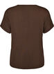 Basis T-shirt i viskose med V-hals, Brun, Packshot image number 1