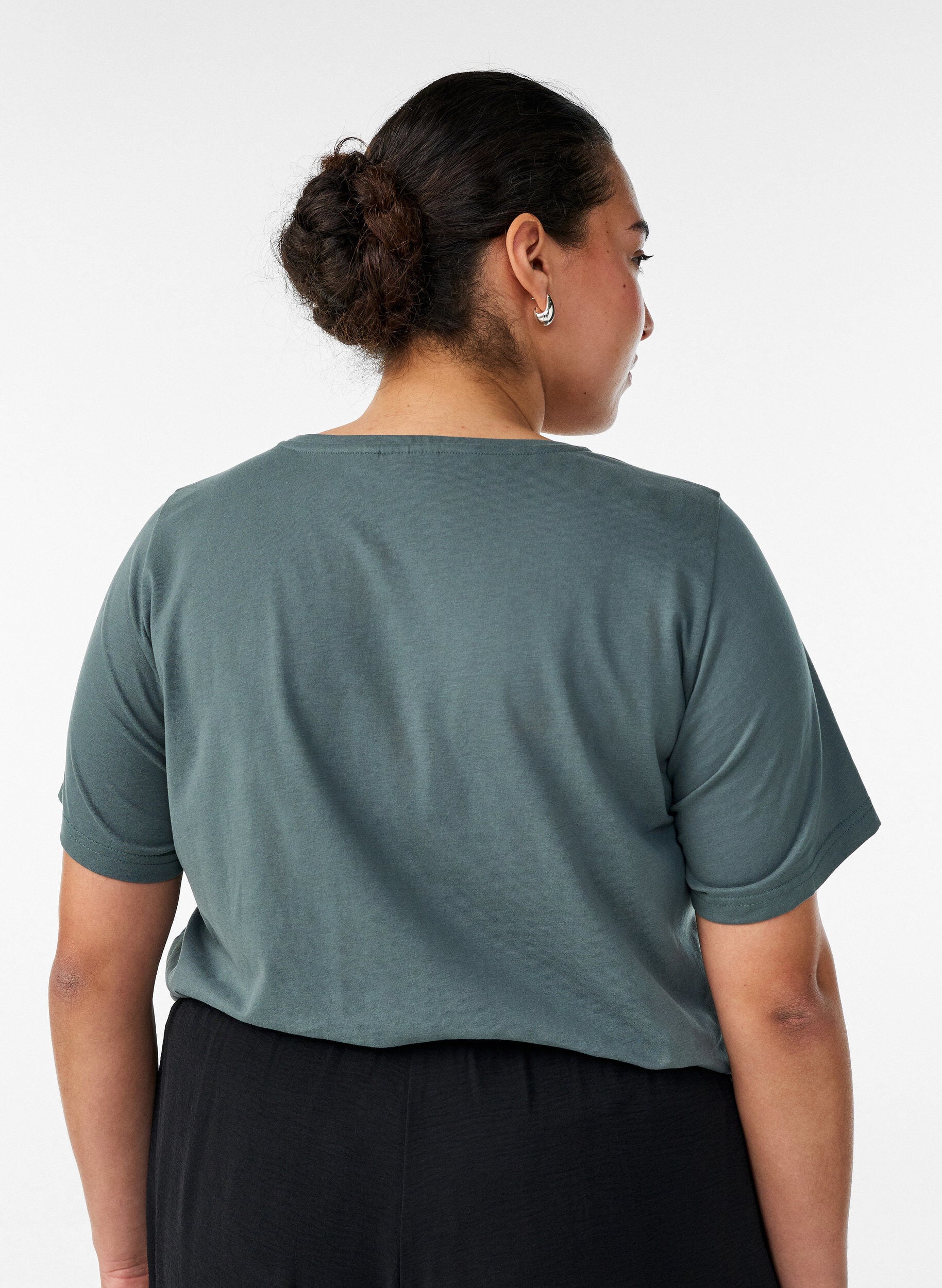 ZizziT-shirt med motiv, Gr&oslash;n, Model image number 2