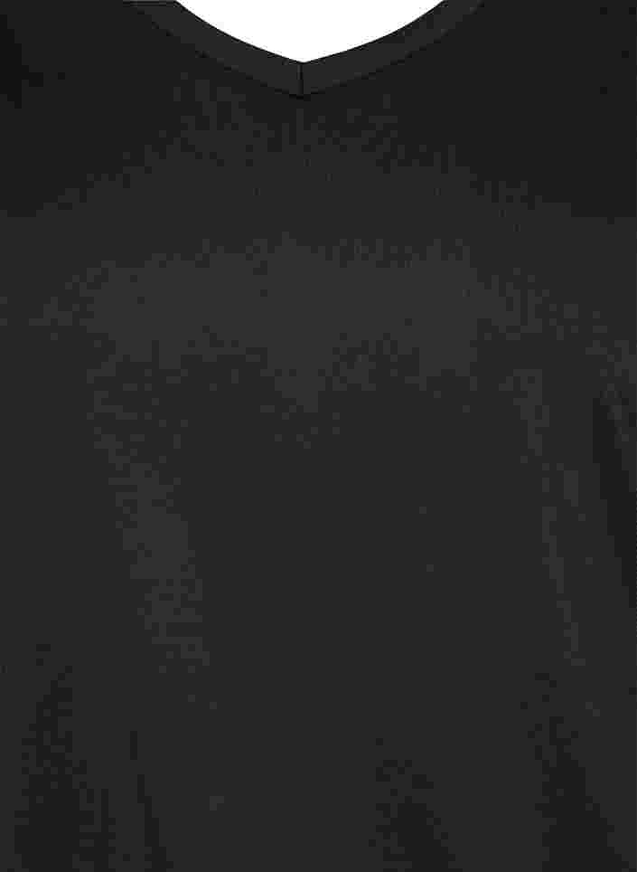Kortærmet træningsbluse , Black, Packshot image number 2