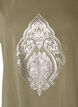 T-shirt med dekorativt frontprint, Gr&oslash;n, Packshot image number 2