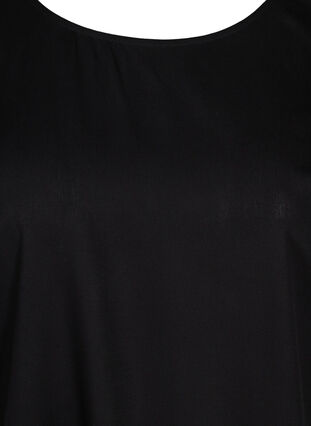 Kortærmet bluse i viskose, Black, Packshot image number 2