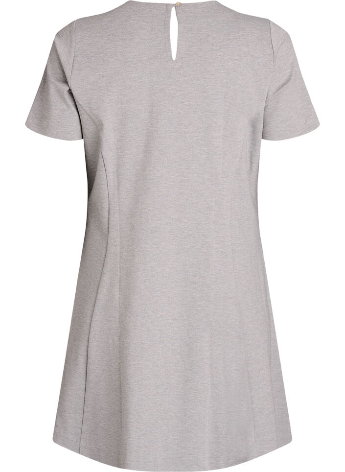Kort jerseykjole med A-facon, Gr&aring;, Packshot image number 1